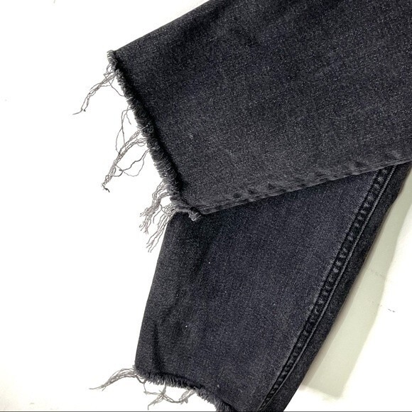 Acne Studios Climb Skinny Jeans Used Black Women’s Size 30 Raw Hem Faded Look - Picture 5 of 13